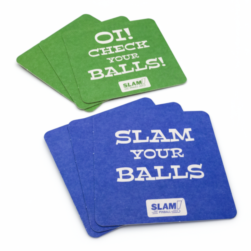 SLAM! Pinball Beer Mats x 6