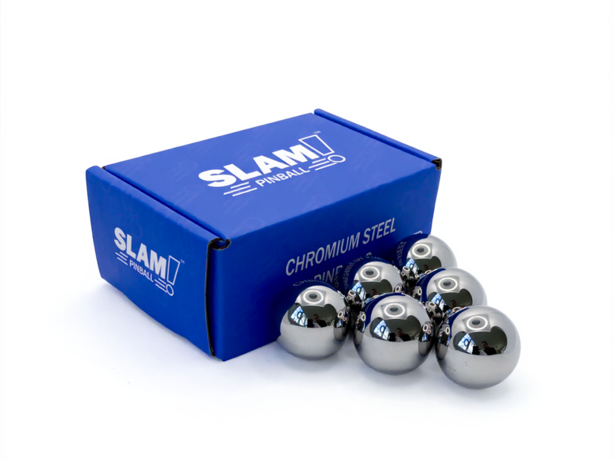SLAM! Pinball Premium Mirror Finish Chromium Steel Balls x 6