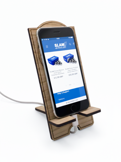 SLAM! Pinball Wooden Phone Holder Stand